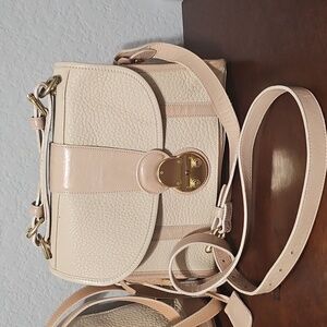 Dooney and Bourke Navy Leather Lockhart Crossbody Satchel Bag